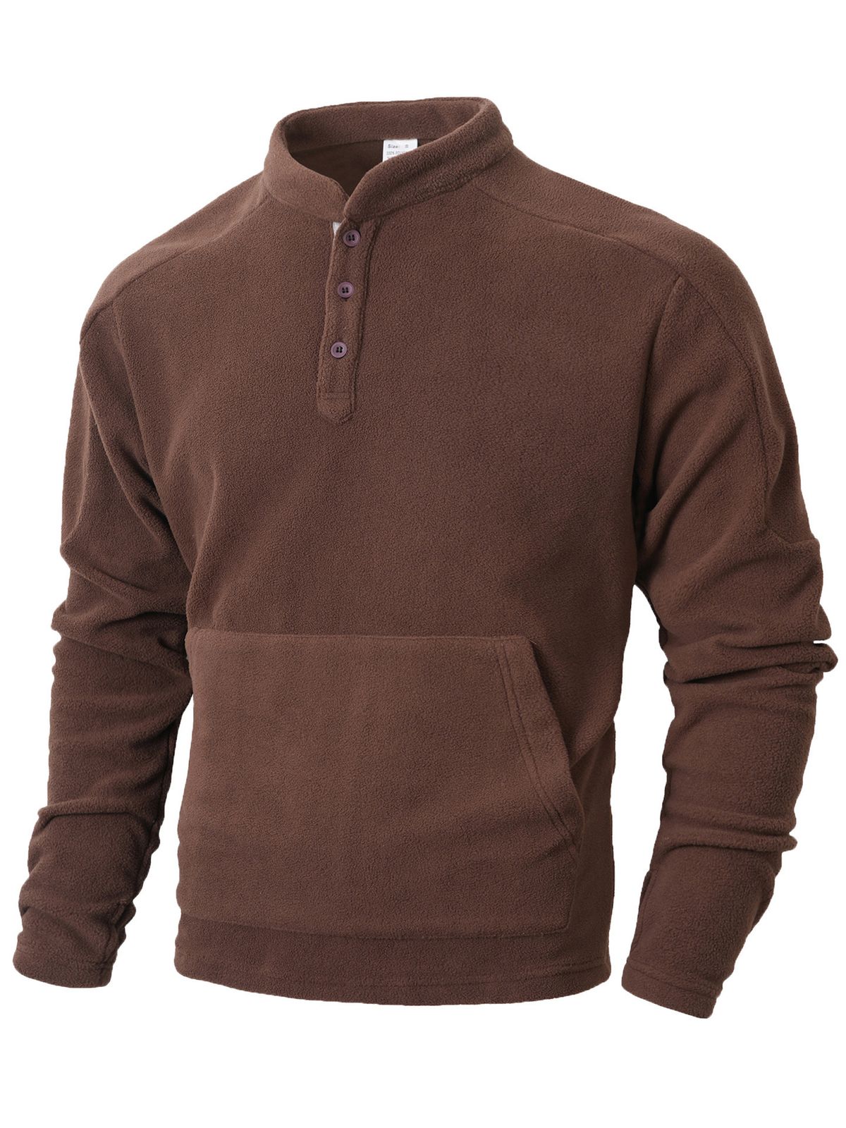 Men's Slim-Fit Stand Collar Sweatshirt – European Minimalist Long Sleeve Top (Camel/Black/Grey, Sizes S-XXXL)_viptrois.com