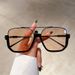 Hot Sale KAMMPT Vintage Oversized Sungl Fashion Men Women Square Shades Eyewear Trendy Ins Popular Brand Design UV400 Sun_viptrois.com