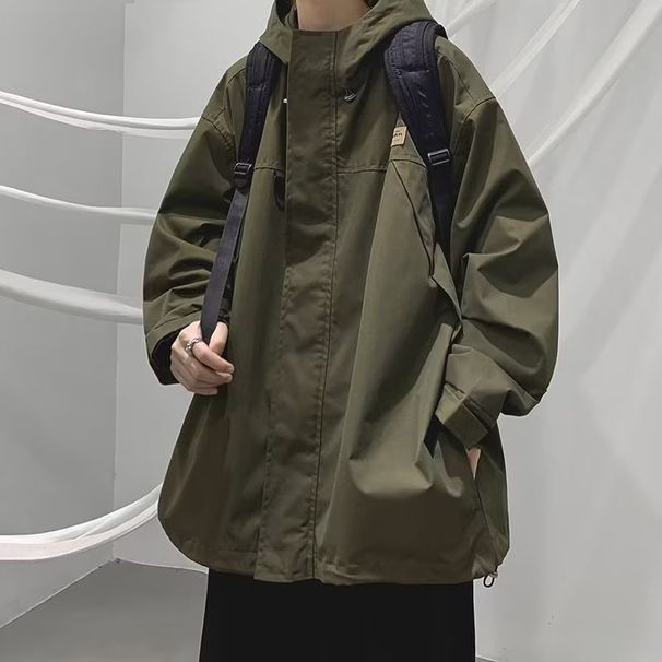 Spring And Autumn Handsome Jacket Men's Ins High Street Trend Brand Hong Kong Style Japanese Original Korean Edition Trend Loose Jacket Versatile_viptrois.com
