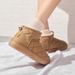 Winter new snow boots for women diamond plaid thick soled cotton shoes for women with velvet all match warm snow cotton boots_viptrois.com