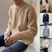 Men's Clothing Autumn And Winter Sweater Knitted Coat Slim-Fit Knit Cardigan – Solid Color Autumn & Winter Sweater Jacket (Black, Beige, Gray, Khaki)_viptrois.com