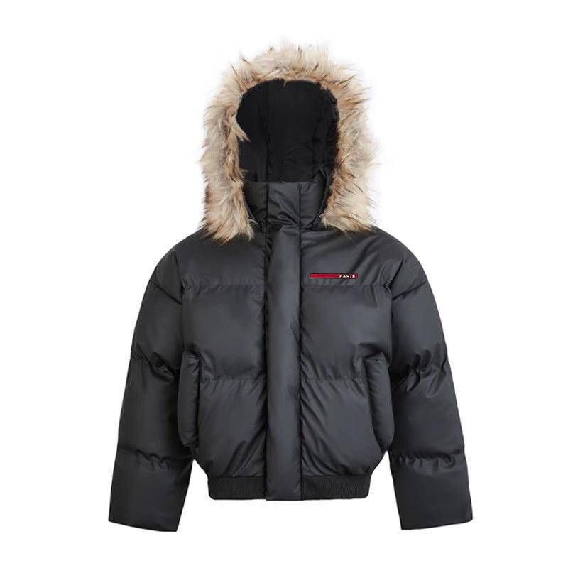 Men's Clothing 2025 Autumn And Winter High-quality Detachable Fur Collar Hooded Cotton Coat Trendy Warm Thick Down Cotton Coat_viptrois.com