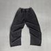 Men's Wax-Dye Washed Cotton Pants – Streetwear High Waist Relaxed Fit (Spray-Dye Black/Gray, S-XXL, 430GSM Vintage Style)_viptrois.com