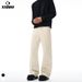 Men's Clothing Men's Beige Trendy Cleanfit Basic Flared Jeans Pure Cotton High Street Pants Vintage Washed Denim Pants For Cleanfit Style_viptrois.com