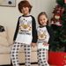 Christmas parent-child outfit deer letter plaid Christmas parent-child outfit printed homestay pajamas_viptrois.com
