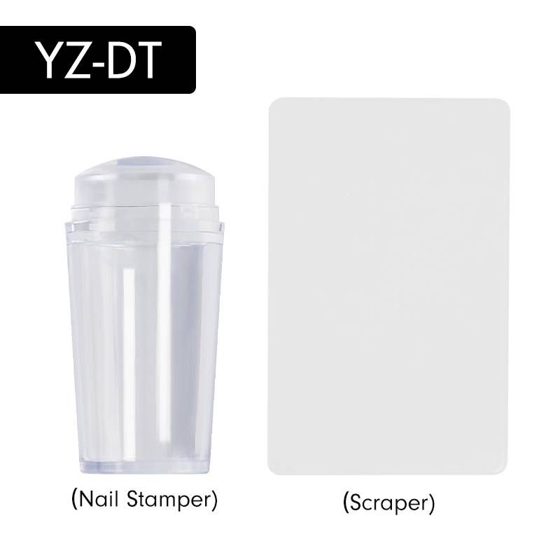 Nail Stamper Clear Silicone Head For France nail maincure with Cap Nail Art Stamping PlateTransparent Nail Stamper Templates_viptrois.com