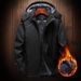 Men's Clothing Outdoor Rush Clothes Plus Velvet Thickened Fleece Coat Solid Color Spot Mountaineering Suit _viptrois.com