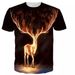 2025 Round-neck European And American T-shirt With 3D Digital Animal Pattern Printing, New Summer Fashion, Versatile And Easy To Match_viptrois.com