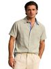 2026 Men's Summer Longline Buttoned Cotton-Linen Padded Loose-Fitting Short-Sleeved Casual Shirt (Large Size)_viptrois.com