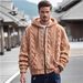 Men's Clothing Youth Hooded Fleece-Lined Hooded Sweatshirt, Winter Sherpa Pullover Jacket With Double-Sided Plush, Slim Fit Zip-Up Casual Streetwear_viptrois.com
