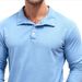 Men's Casual Long-Sleeve Polo Shirt – Breathable & Versatile Top For Work & Leisure (Stretch Comfort, Wrinkle-Resistant, Unisex Fit)_viptrois.com