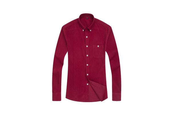 Spring And Autumn 2025 New Corduroy Loose Casual Retro Jacket Men's Long Sleeve Solid Color Shirt_viptrois.com