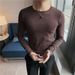2025 Winter New Men's Base Shirt Long Sleeve T-Shirt Pure Cotton Slim Fit Inner Layer Autumn Top One Piece Dropshipping_viptrois.com