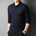 Nordmann Spring And Autumn New Men's Middle-aged Long Sleeve Casual T-shirt Non-iron Loose Turn-down Collar Inner Wear Solid_viptrois.com