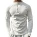 Men's Clothing Pure White Double Sided German Velvet Bottoming Shirt Men's Autumn And Winter Half High Collar Sweatshirt Sports Fitness Training Suit_viptrois.com