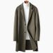 Premium Wool Blend Overcoat For Men – Mid-Length British-Style Trench Coat With Notch Lapel (M/170-XXXXL/195, 3 Versatile Colors)_viptrois.com