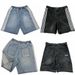 Men's Clothing Trendy Brand HCW Embroidered Denim Shorts Men's High Street Fashion Casual Versatile Loose Straight Shorts_viptrois.com