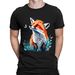 Fox And Butterfly Art Cool Animal Lovers Novelty Mens Womens T-Shirt Mens Womens Tees Tops Top #DNE_viptrois.com
