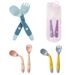 Baby Children Spoon Fork Set Soft Bendable Silicone Scoop Fork Kit Tableware Toddler Training Feeding Cutlery Utensil_viptrois.com