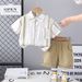 2025 New Cute Casual Thin Summer Set Baby Boy Cool Handsome Vertical Shirt Short Sleeve_viptrois.com