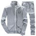 Men's Athletic Zip-Up Tracksuit Set | Lightweight & Breathable | Sizes M-8XL (Red/Black/Navy/Gray) | Cross-Border Exclusive_viptrois.com