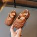 Children's Shoes Summer New Style Girls Small Medium And Large Children's Solid Color Versatile Closed Toe Sandals Trend_viptrois.com