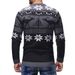 Men's Halloween Sweater Slim Fit Pullover Knitted Warm Autumn Christmas Deer Print Casual Top Trendy Fashion_viptrois.com