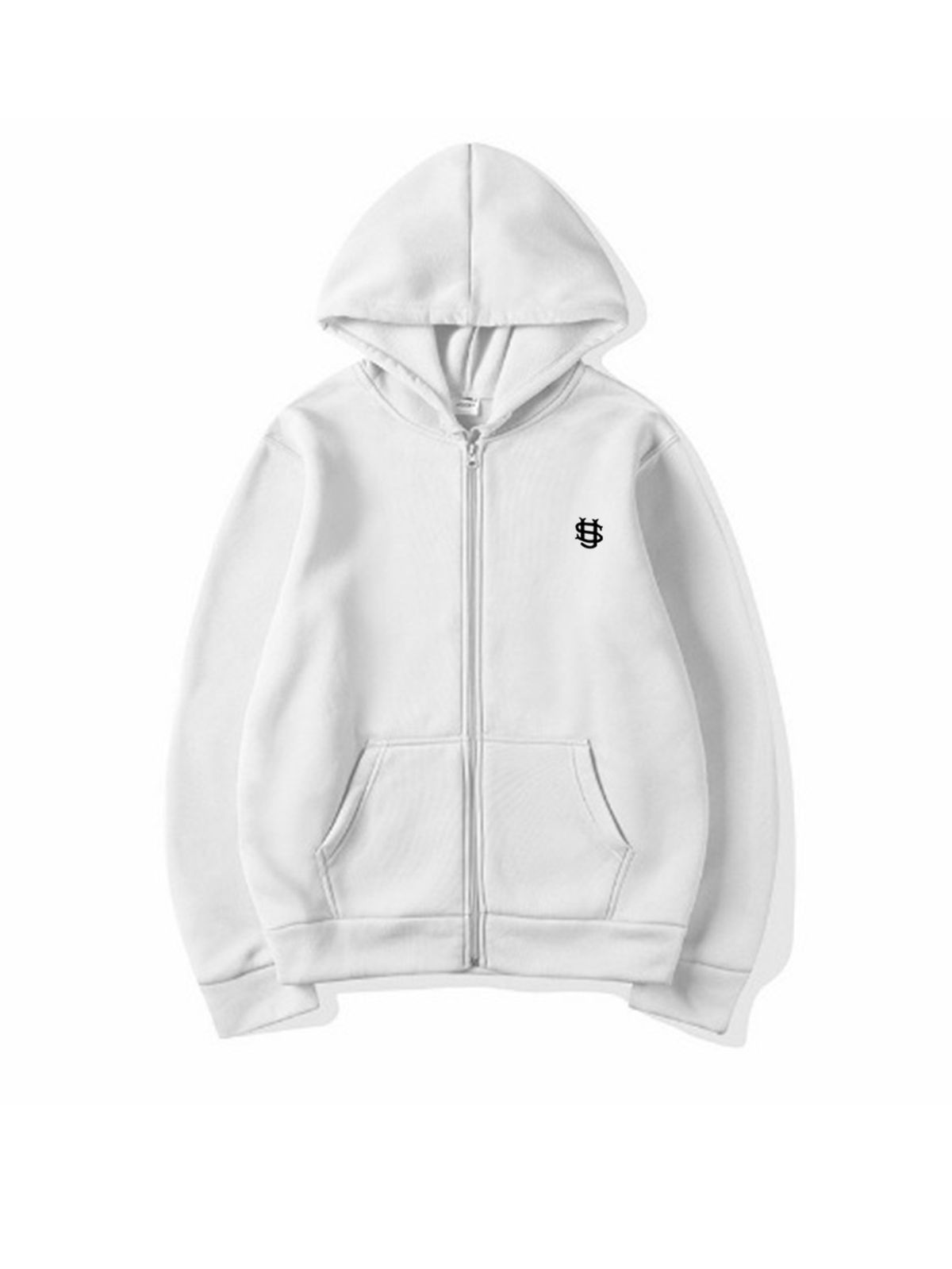 Men's Clothing Trendy Oversized Zip-Up Hoodie With Minimalist Logo - Streetwear Unisex Pullover (S-3XL)"_viptrois.com