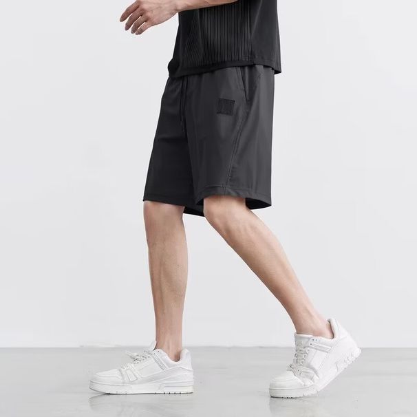 American Fashion Brand Shorts For Men In Summer, Thin, Loose, Straight Cut Five Quarter Pants, Trendy And Casual_viptrois.com