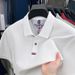 New 100% Cotton 220g Men's Polo Shirt Summer New Embroidered Solid Color Comfortable Versatile T-Shirt Short Sleeve Men_viptrois.com
