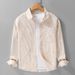 Minimally Casual Men's Long Sleeved Shirt, Trendy Loose And Trendy, Versatile Men's Shirt For Young People_viptrois.com