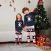 Christmas Santa Claus Snowflake letters Christmas Family suit printed homewear pajamas_viptrois.com