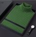 Men’s Korean-Style Turtleneck Sweater – Thickened Loose Fit For Autumn & Winter (White/Black/Bluish, M-3XL)_viptrois.com