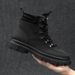 European Warm Series British Style Men's Leather New High-top Thick-soled Solid Color Martin Fashion Trend Outdoor Work Boots_viptrois.com