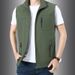 Men's Sleeveless Utility Vest – Lightweight Fishing Photography Workwear Jacket (Black, Khaki, Olive, Navy)_viptrois.com