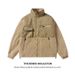 Fleece Cotton-padded Jacket For Men With Loose Stand-up Collar Fleece Cotton-padded Jacket For Warmth And Casual Fleece Cotton-padded Jacket For Men_viptrois.com