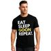 Camiseta Gooner Funny Gooning Meme Eat Sleep Goon Repeat Hecha En EE. UU. De Algodón Puro Tejido, Cómoda Para Hombres Y_viptrois.com