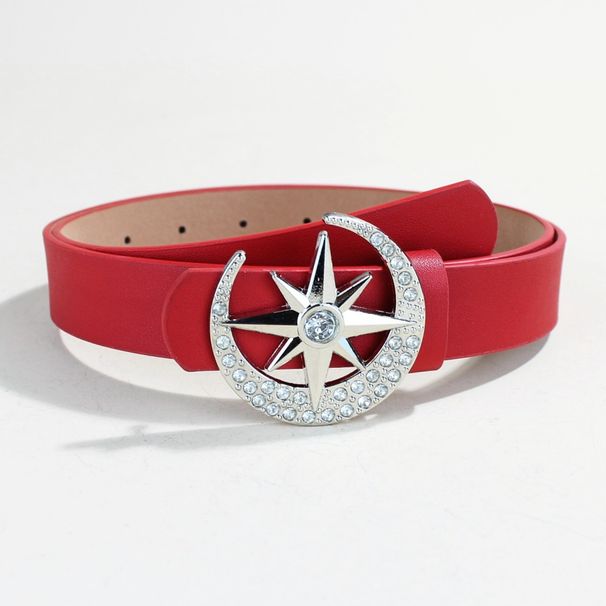 Rhinestone Natural Buckle Niche Belt Women's Jeans Accessories Fashionable And Versatile Personality Belt_viptrois.com