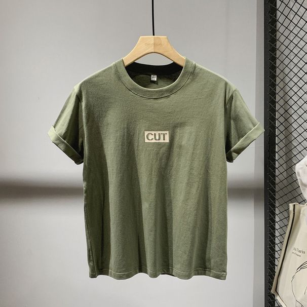 2025 Summer Versatile Solid Color Crew Neck T-Shirt Men's Casual Comfortable Short Sleeve Bottom Shirt Versatile Premium Top_viptrois.com