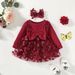 Kids' Clothing Infants And Children's Pit Striped Tops With Bow Mesh Dresses_viptrois.com