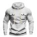 Pure Cross-Border American Style Autumn Winter Heavyweight Men's Loose Outdoor Sports Fleece-Lined Hooded Multi-Pocket Casual_viptrois.com