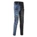 Men's Clothing European And American Style High Street Mandarin Duck Color Men's Trendy Motorcycle Jeans Men's Elastic Slim Stitching Men's Pants 1053_viptrois.com