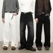 Men's Wide Leg Straight Denim Pants High-Quality Ykk Zipper Casual Trousers Breathable Cotton Blend Washed_viptrois.com