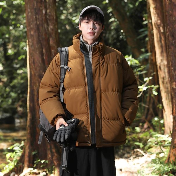 Large Size Padded Clothes For Men And Women, Thickened Stand-up Collar Padded Jacket, Loose And Thickened Couple Padded Clothes For Men._viptrois.com