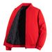 Autumn Winter New Men's Stand Collar Casual Loose Solid Color Coat Two-Way Thickened Plus Size Cotton Padded Jacket_viptrois.com