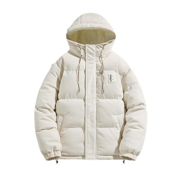 Men's Clothing Trade Winter Warm Cotton Jacket Men's Trendy All Match Windproof Cotton Jacket With Hood Short Cotton Coat Solid Color Bread Coat_viptrois.com