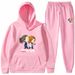 2025 Comfort Grey Print Men's And Women's Hooded Sweater Set Fleece Hoodie Autumn And Winter Sportswear Yellow_viptrois.com