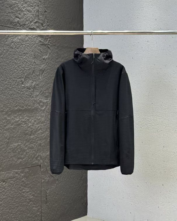 Alternative Windproof Water-Resistant Fleece Hooded Jacket For Men & Women, Lightweight Thermal Stand Collar Zip-Up Coat For Outdoor & Urban Wear_viptrois.com