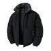 Men's Clothing Men's Streetwear Puffer Jacket - Winter Stand Collar Coat With Polyester Fill, Loose Fit, Casual Zip-Up Style In Cream/Black/Coffee_viptrois.com