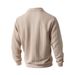 European And American Foreign Trade Half-Zip Turn-Down Collar Pullover Sweatshirt Casual Men's Knitted Cable Knit_viptrois.com